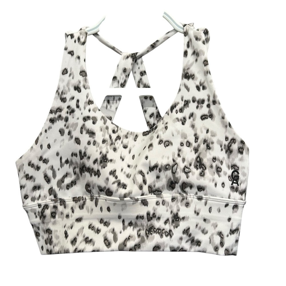 Good American Shining Leopard Tank Bra Nylon Size 0